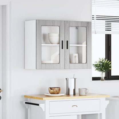 Pensile da Cucina con Porta in Vetro Porto Grigio Sonoma | homemem39