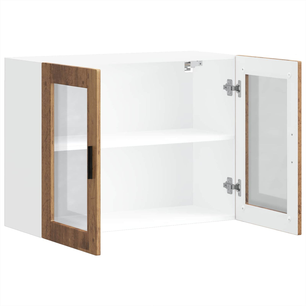 Pensile da Cucina con Porta in Vetro Porto Legno Vecchio