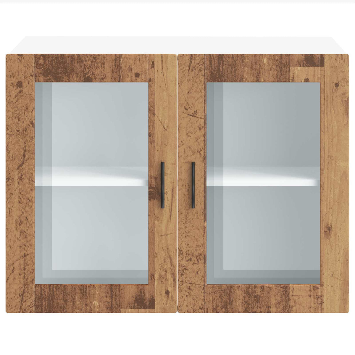 Pensile da Cucina con Porta in Vetro Porto Legno Vecchio