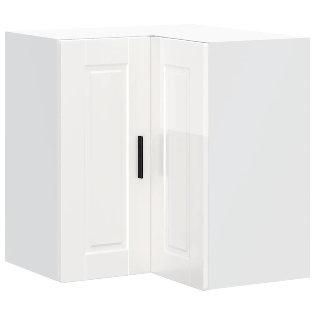 Pensile da Cucina ad Angolo Porto Bianco Lucido in Truciolato - homemem39