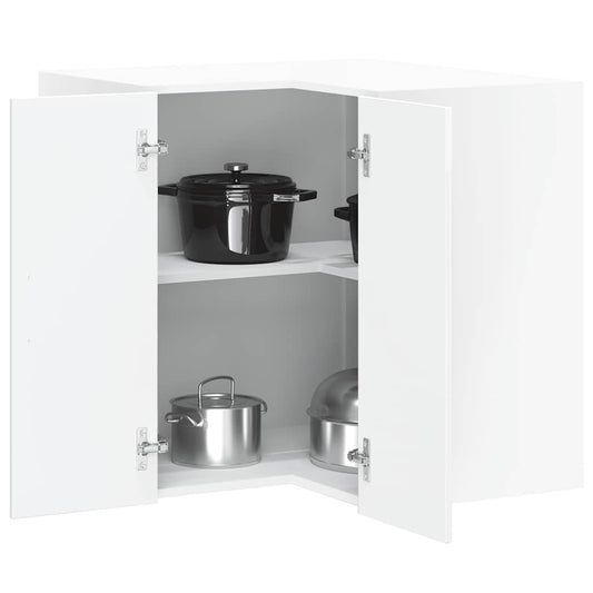 Pensile da Cucina ad Angolo Porto Bianco Lucido in Truciolato