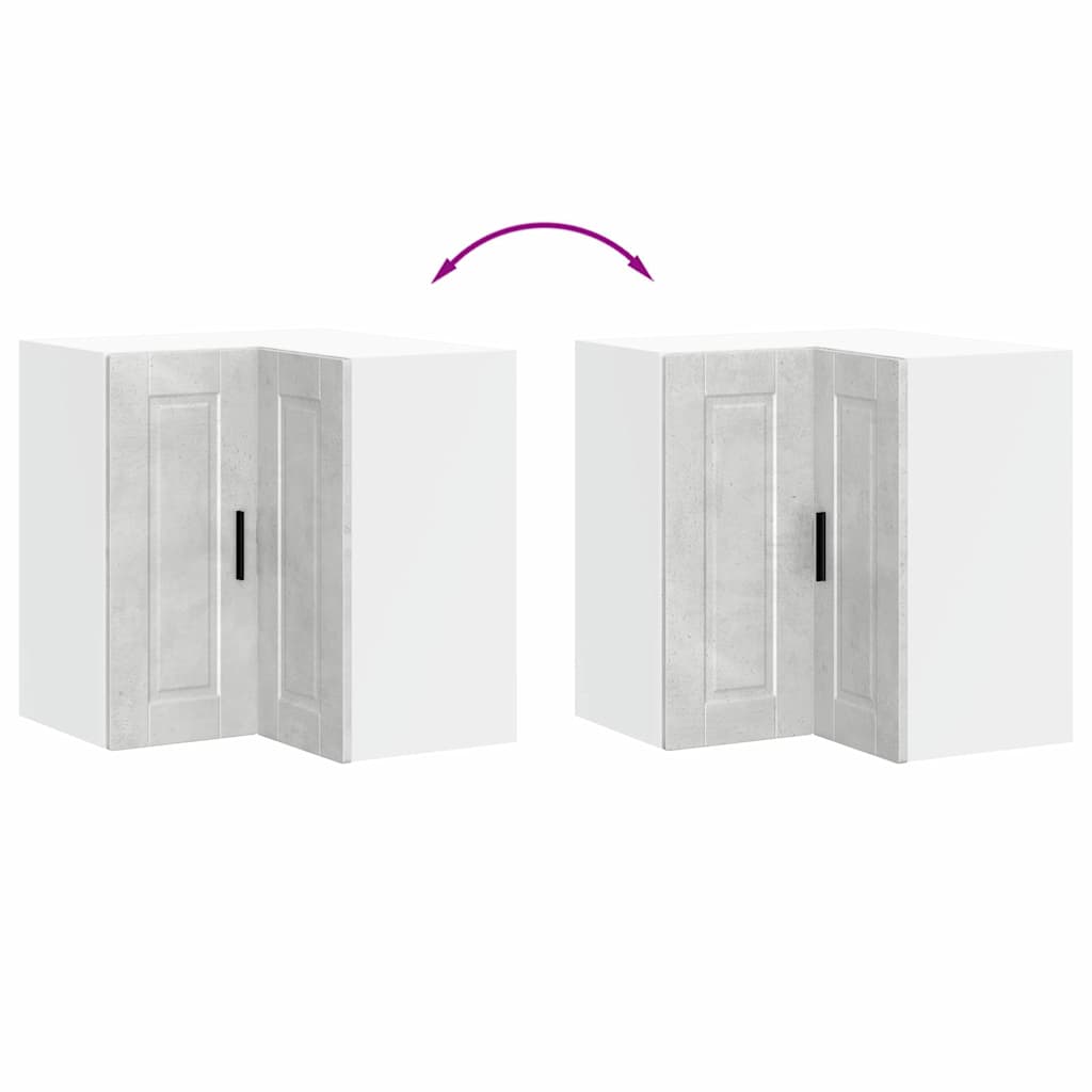 Pensile da Cucina ad Angolo Porto Grigio Cemento in Truciolato - homemem39