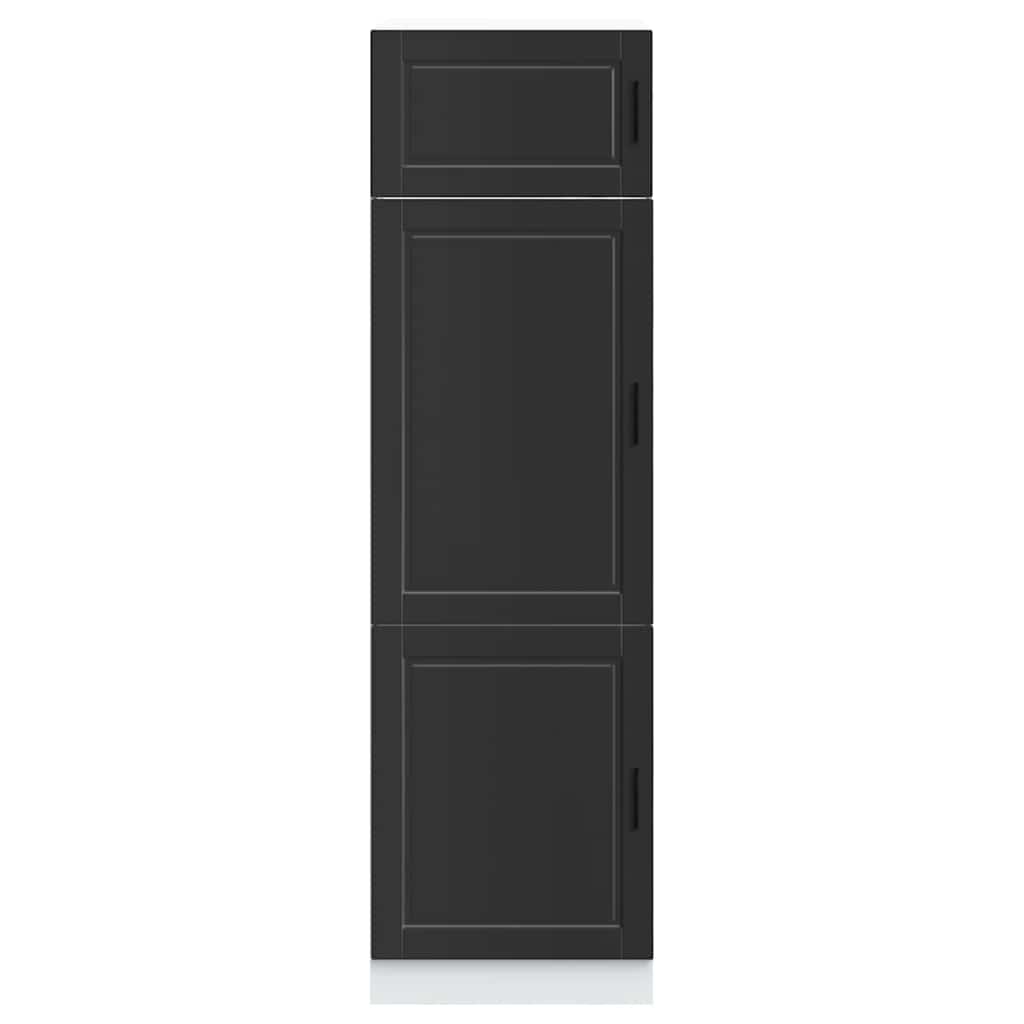 Armadio da Cucina Porto Nero in Legno Multistrato