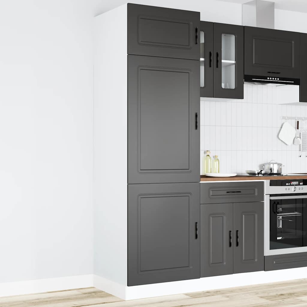 Armadio da Cucina Porto Nero in Legno Multistrato | homemem39