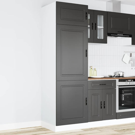 Armadio da Cucina Porto Nero in Legno Multistrato