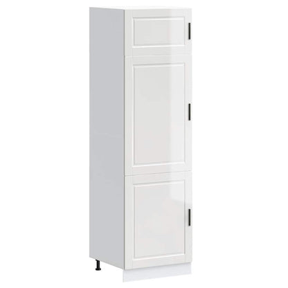 Armadio da Cucina Porto Bianco Lucido in Legno Multistrato