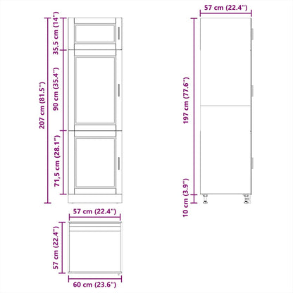 Armadio da Cucina Porto Bianco Lucido in Legno Multistrato | homemem39