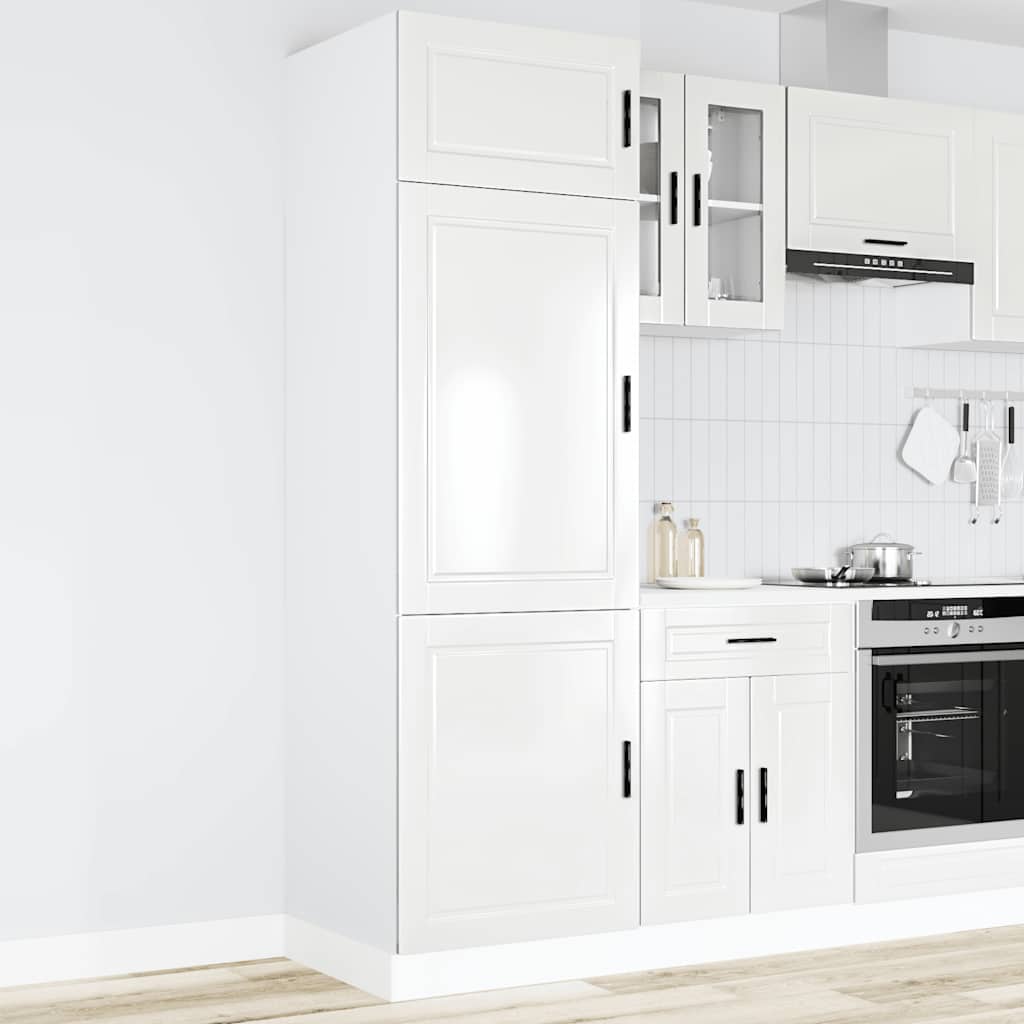 Armadio da Cucina Porto Bianco Lucido in Legno Multistrato