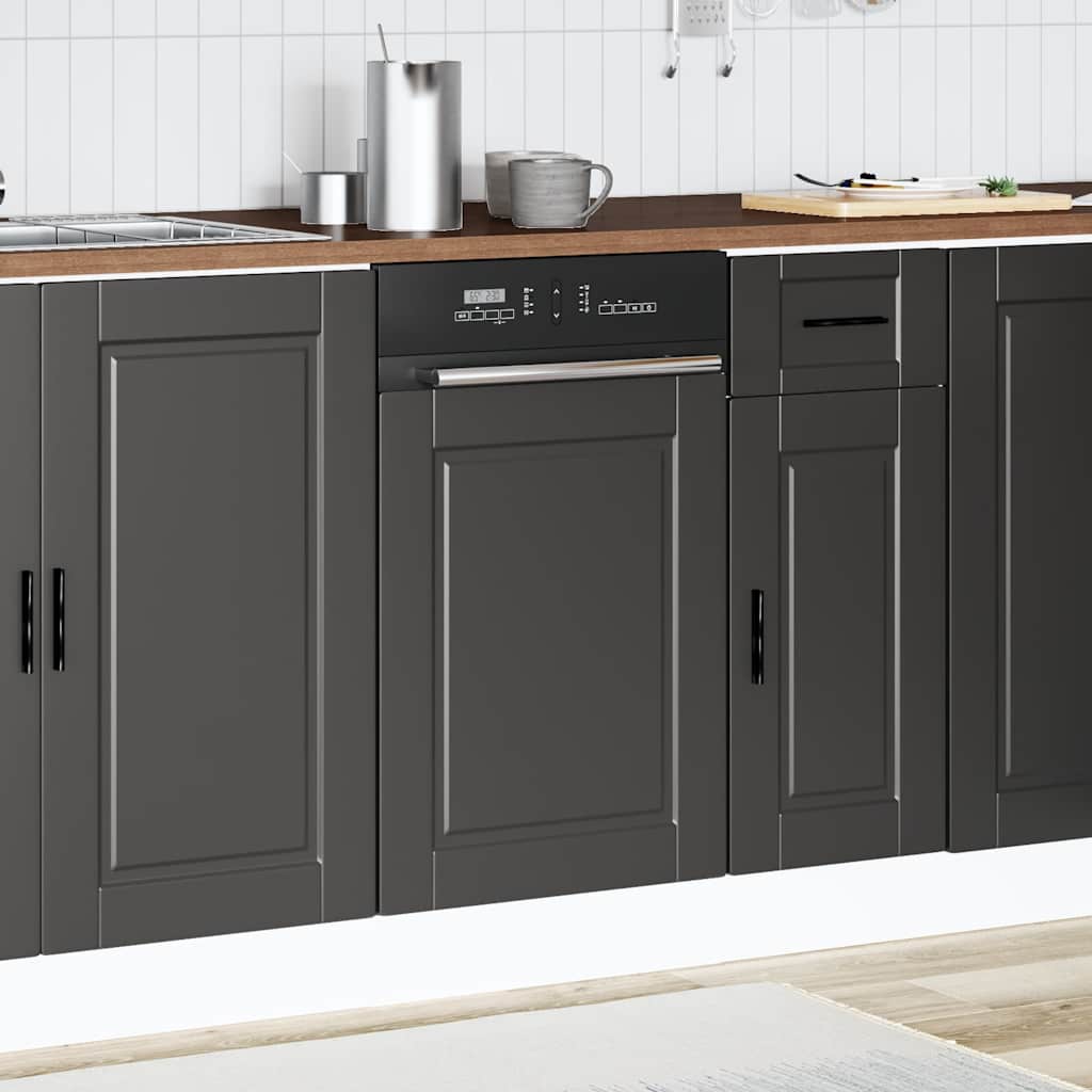 Pannello Lavastoviglie Porto Nero 45x1,5x57 cm in Truciolato