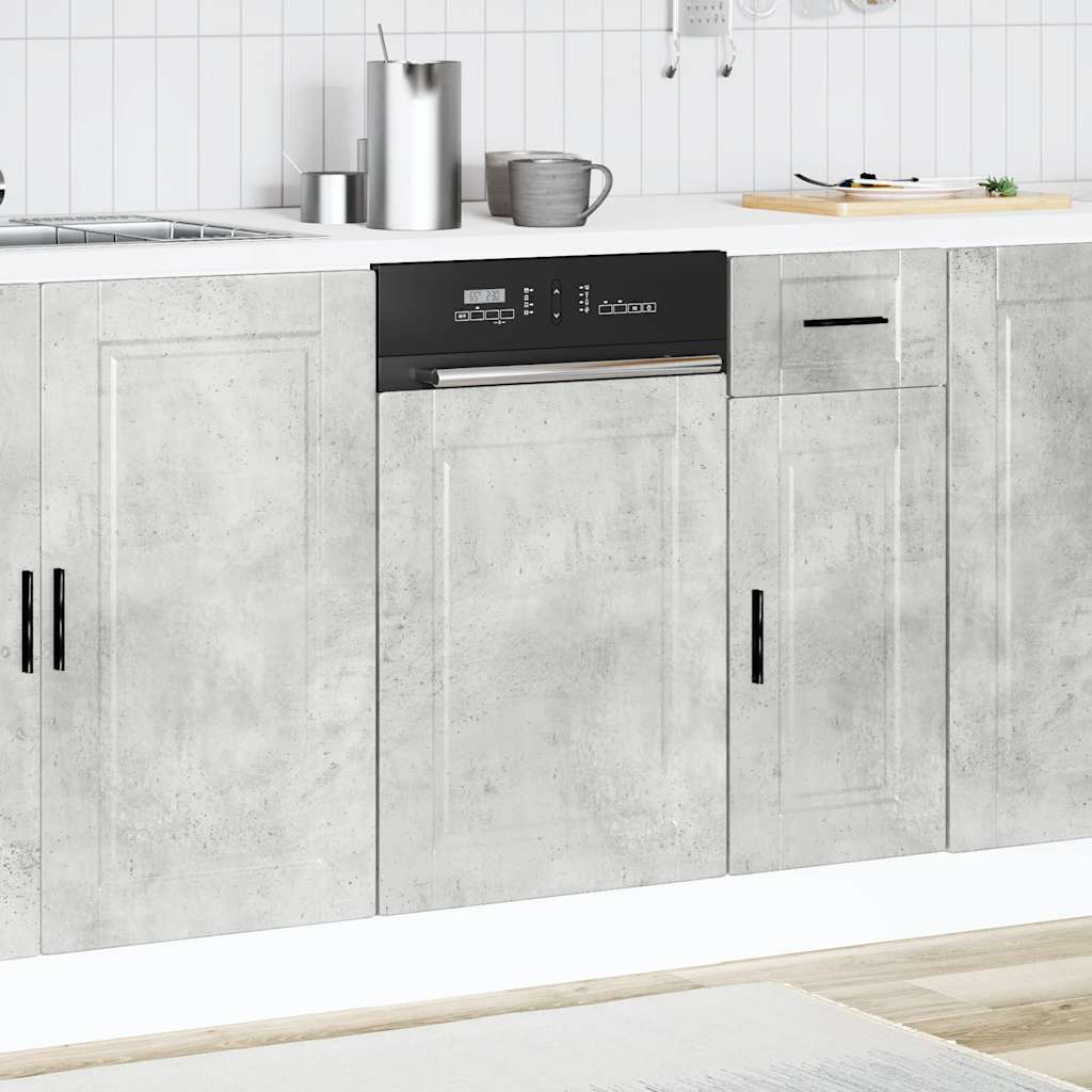 Pannello Lavastoviglie Porto Grigio Cemento 45x1,5x57 cm | homemem39