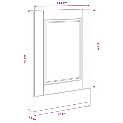 Pannello Lavastoviglie Porto Rovere Marrone 45x1,5x57 cm