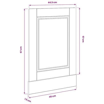 Pannello Lavastoviglie Porto Legno Vecchio 45x1,5x57 cm