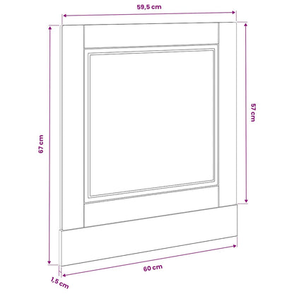 Pannello Lavastoviglie Porto Bianco Lucido 60x1,5x57 cm