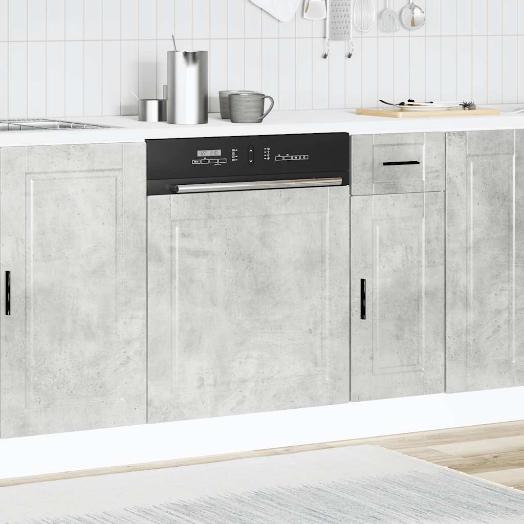 Pannello Lavastoviglie Porto Grigio Cemento 60x1,5x57 cm | homemem39