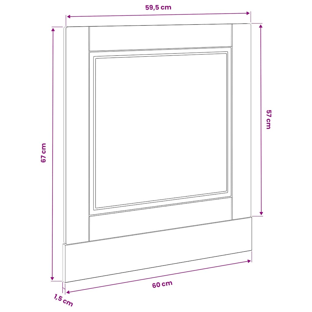 Pannello Lavastoviglie Porto Legno Vecchio 60x1,5x57 cm | homemem39