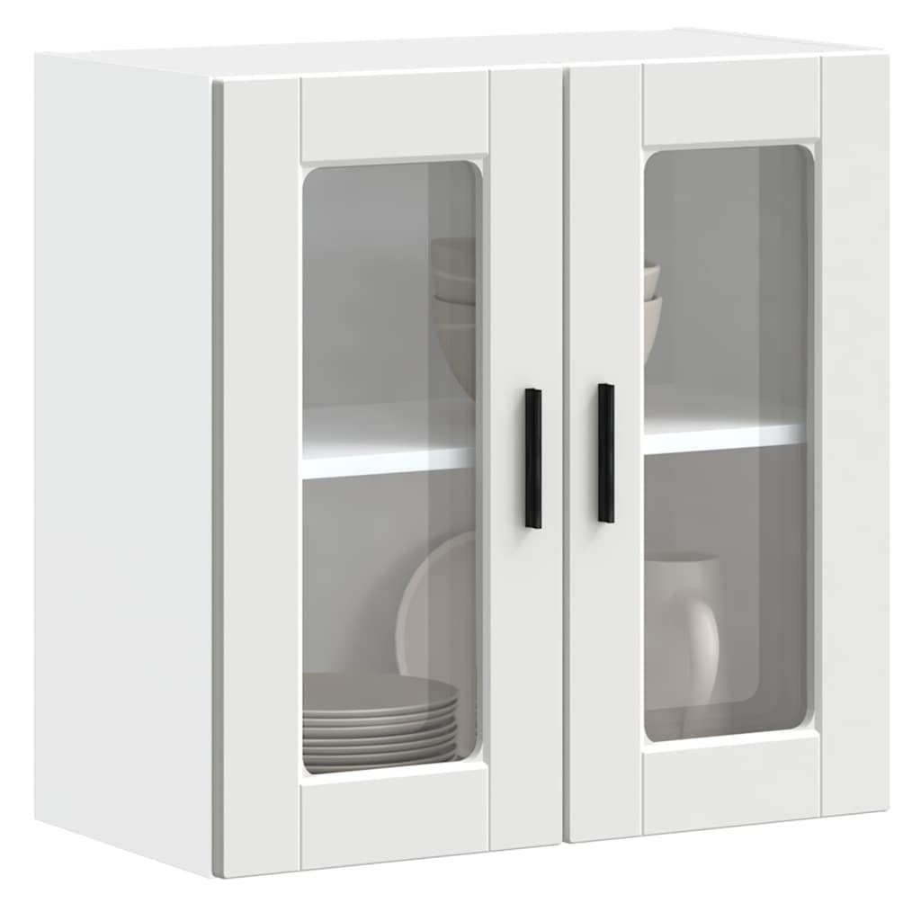 Pensile da Cucina con Porta in Vetro Porto Bianco | homemem39
