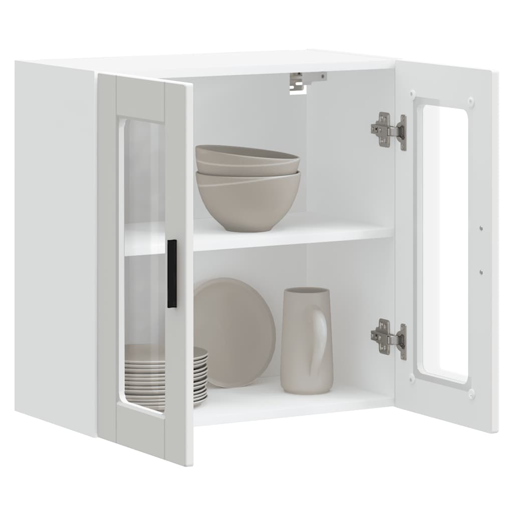 Pensile da Cucina con Porta in Vetro Porto Bianco