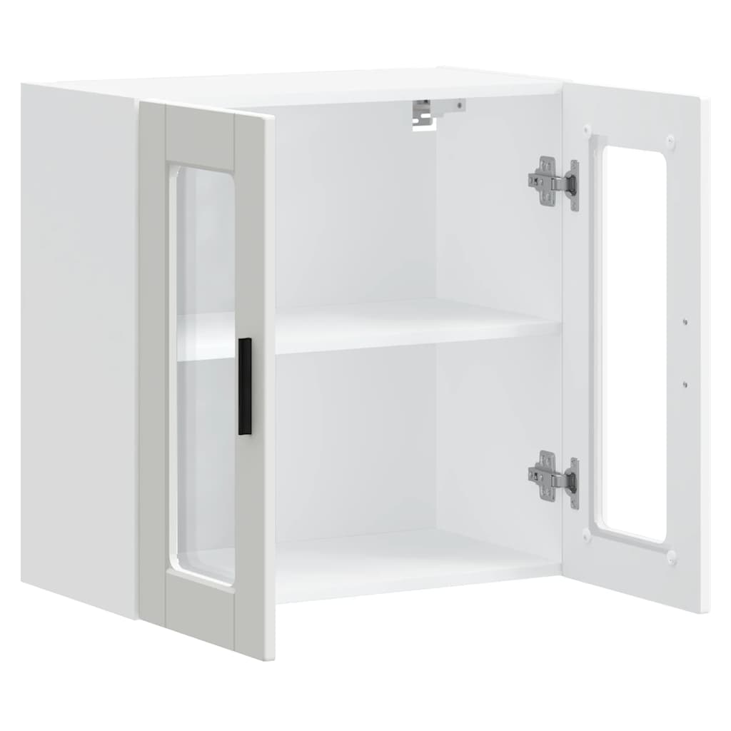 Pensile da Cucina con Porta in Vetro Porto Bianco