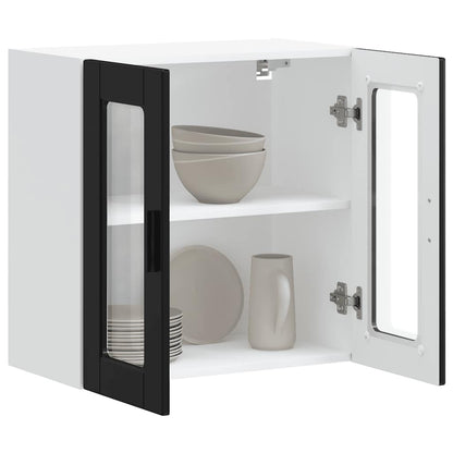 Pensile da Cucina con Porta in Vetro Porto Nero | homemem39