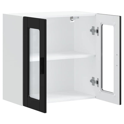 Pensile da Cucina con Porta in Vetro Porto Nero