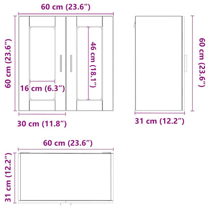Pensile da Cucina con Porta in Vetro Porto Nero