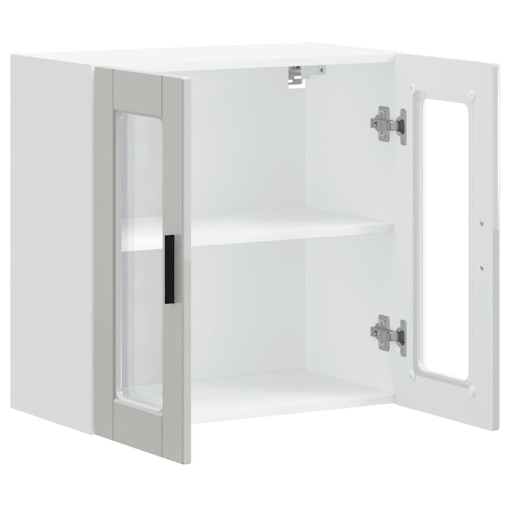 Pensile da Cucina con Porta in Vetro Porto Bianco Lucido