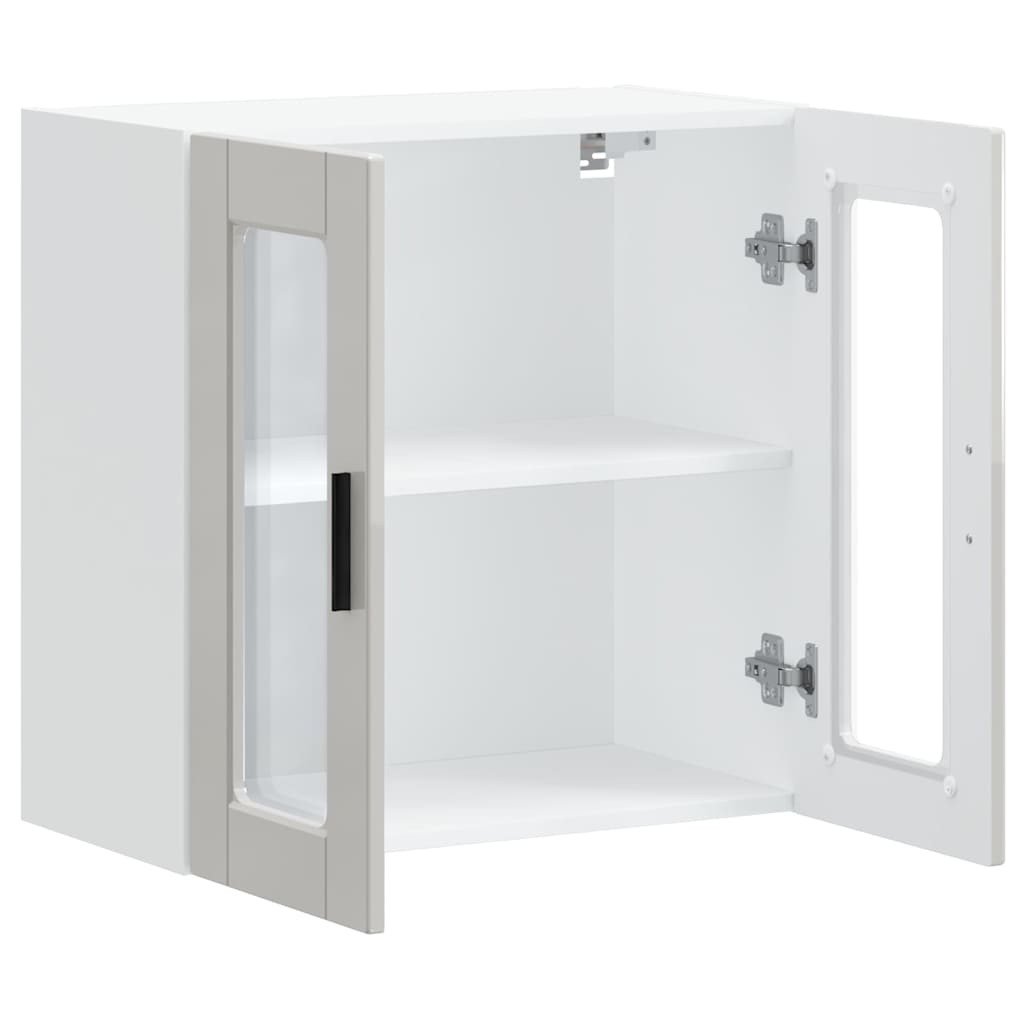 Pensile da Cucina con Porta in Vetro Porto Bianco Lucido