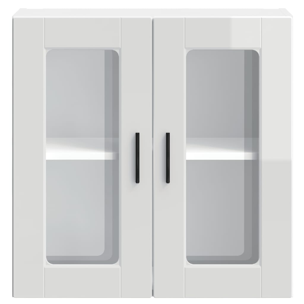 Pensile da Cucina con Porta in Vetro Porto Bianco Lucido