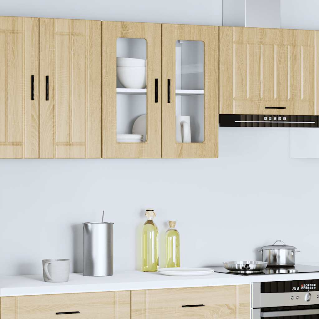 Pensile da Cucina con Porta in Vetro Porto Rovere Sonoma