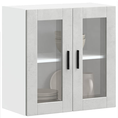 Pensile da Cucina con Porta in Vetro Porto Grigio Cemento