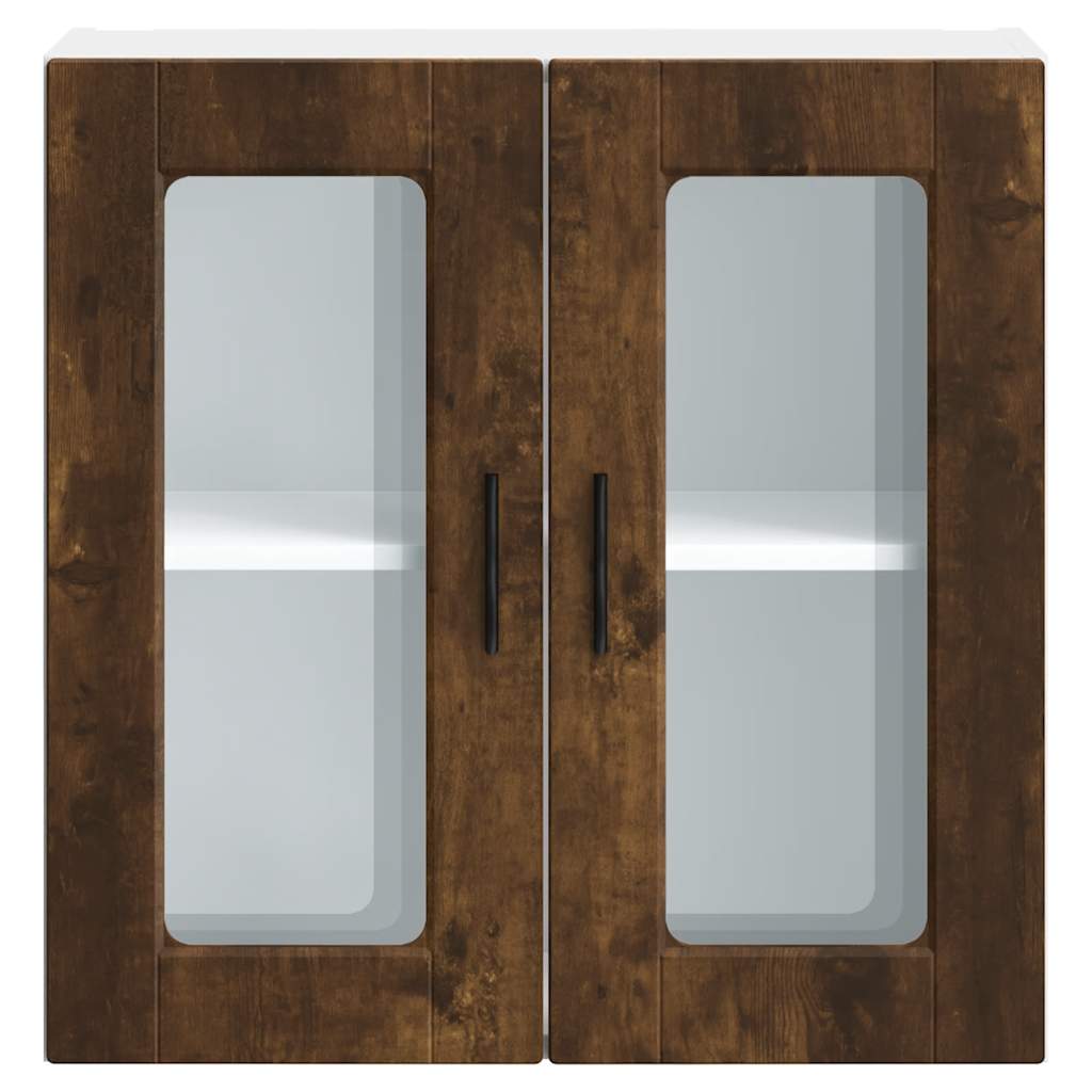 Pensile da Cucina con Porta in Vetro Porto Rovere Fumo