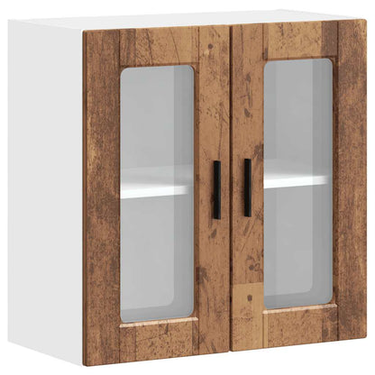 Pensile da Cucina con Porta in Vetro Porto Legno Vecchio