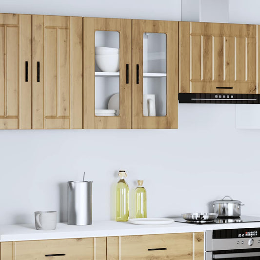 Pensile da Cucina con Porta in Vetro Porto Rovere Artigianale