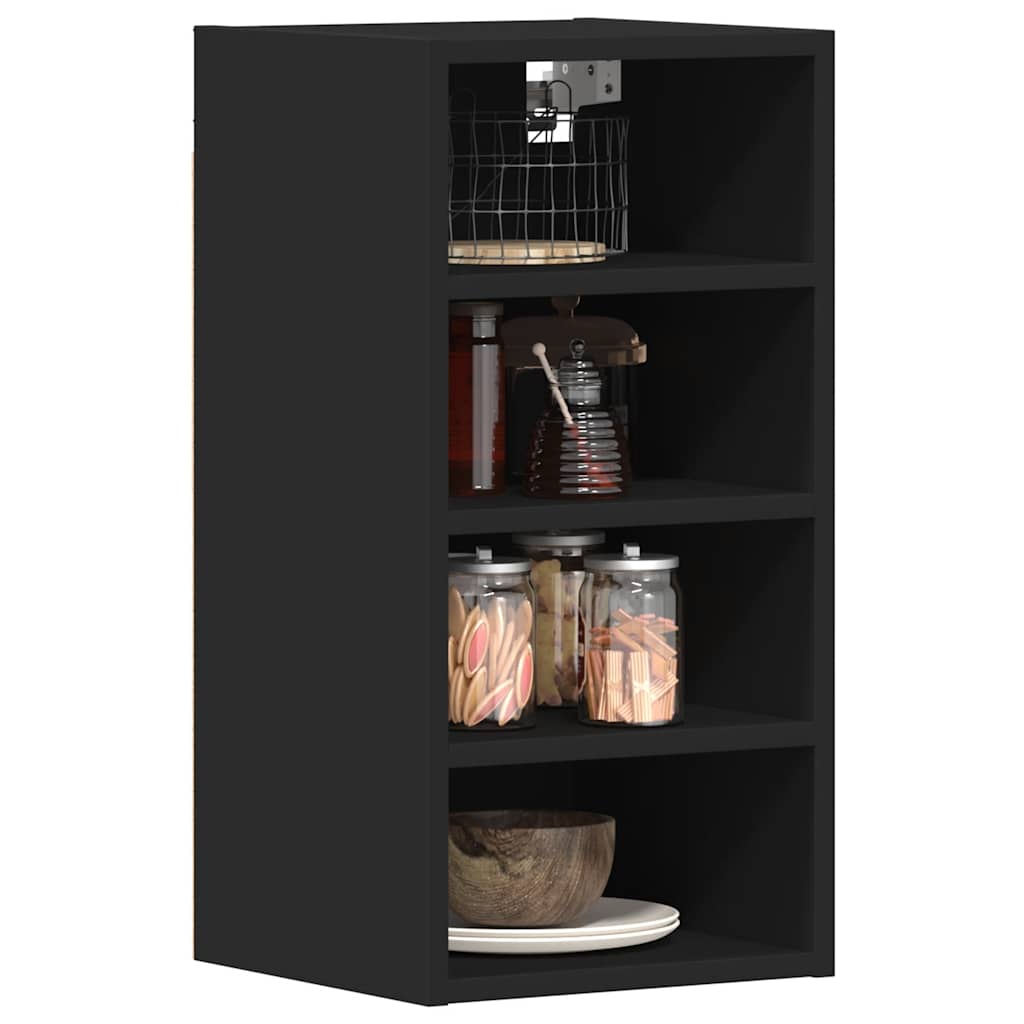 Mobile Pensile “Riga” Nero 30x29,5x60 cm in Legno Multistrato | homemem39