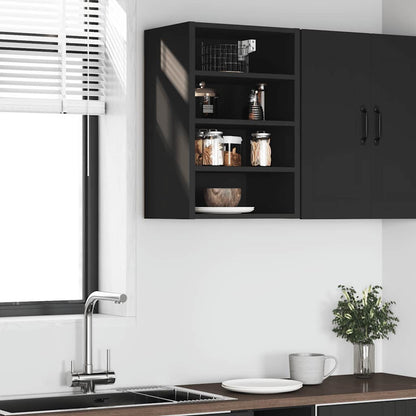 Mobile Pensile “Riga” Nero 40x29,5x60 cm in Legno Multistrato | homemem39