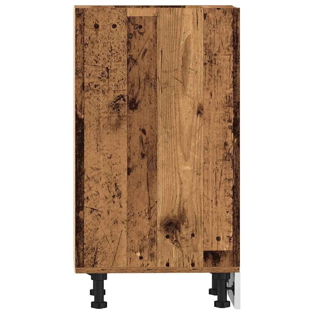 Armadio Inferiore “Riga” Legno Vecchio 30x44,5x81,5 cm - homemem39