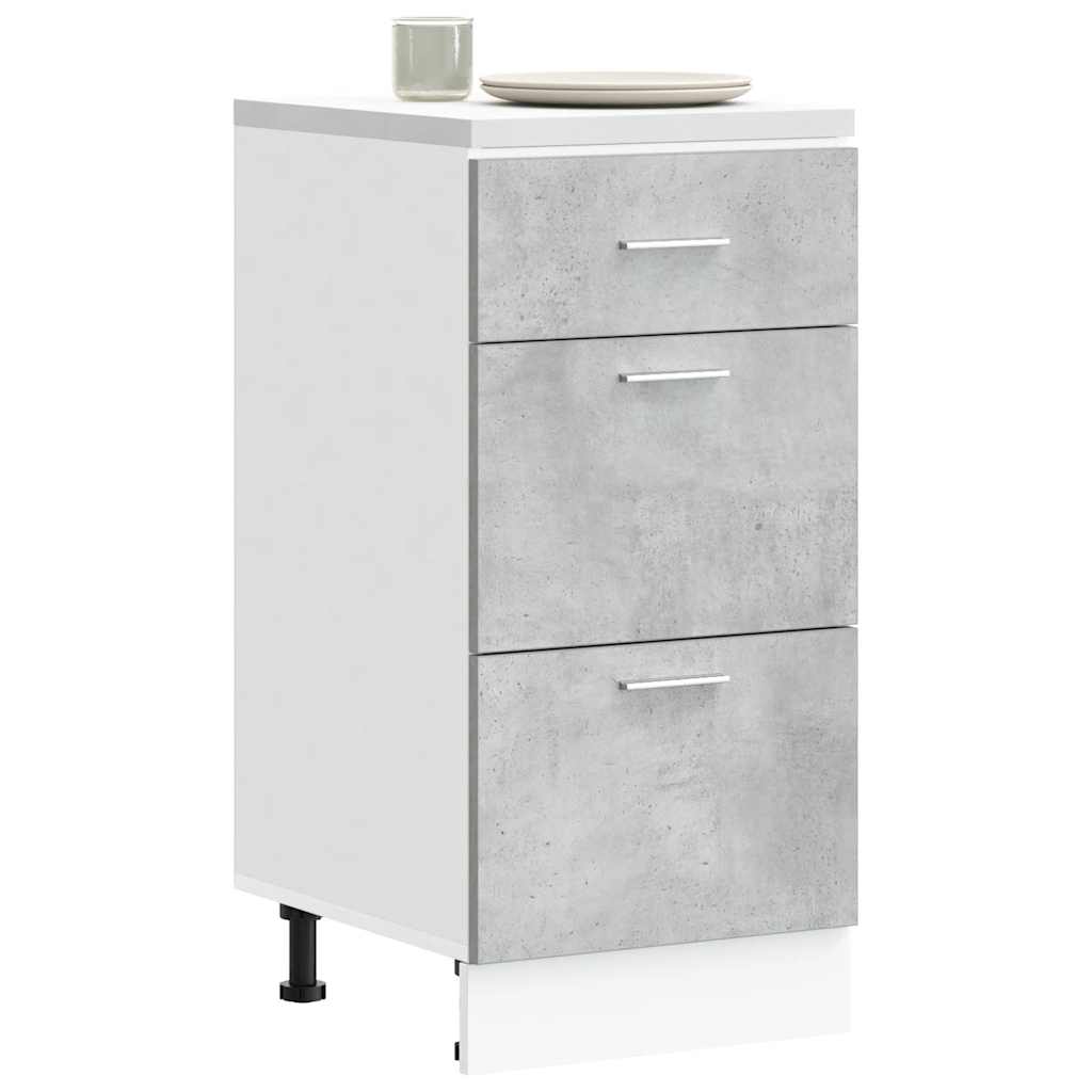 Armadio Inferiore “Lyon” Grigio Cemento 40x46x81,5cm | homemem39