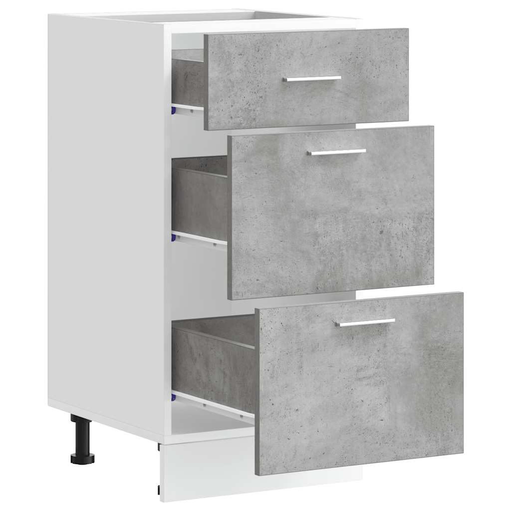 Armadio Inferiore “Lyon” Grigio Cemento 40x46x81,5cm | homemem39