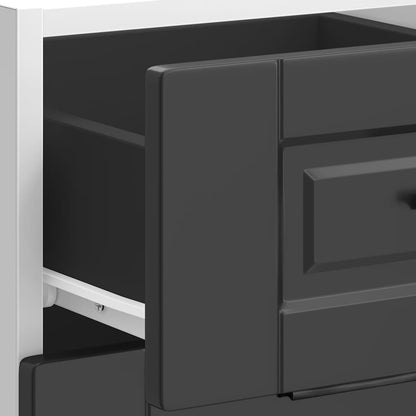 Mobiletto da cucina "Porto" nero in legno ingegnerizzato