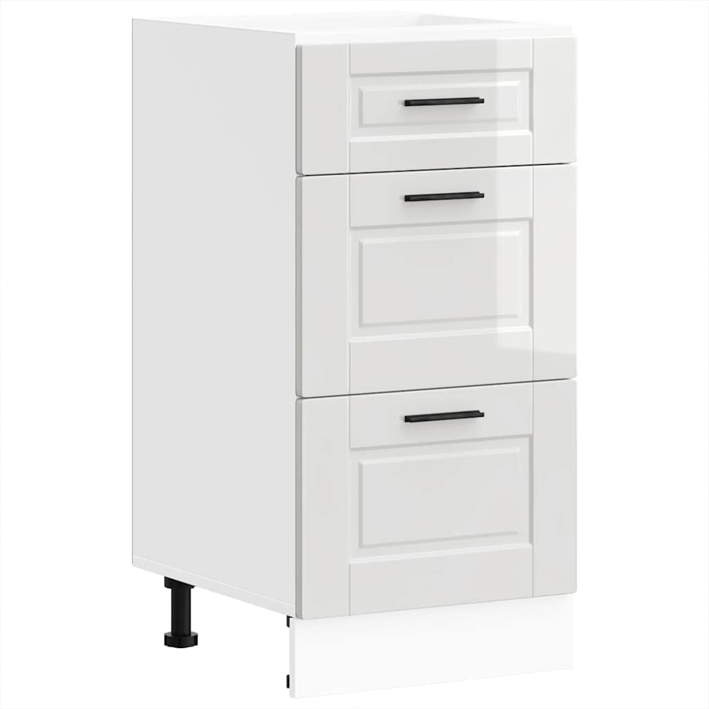 Mobiletto da cucina "Porto" Bianco lucido in legno ingegnerizzato