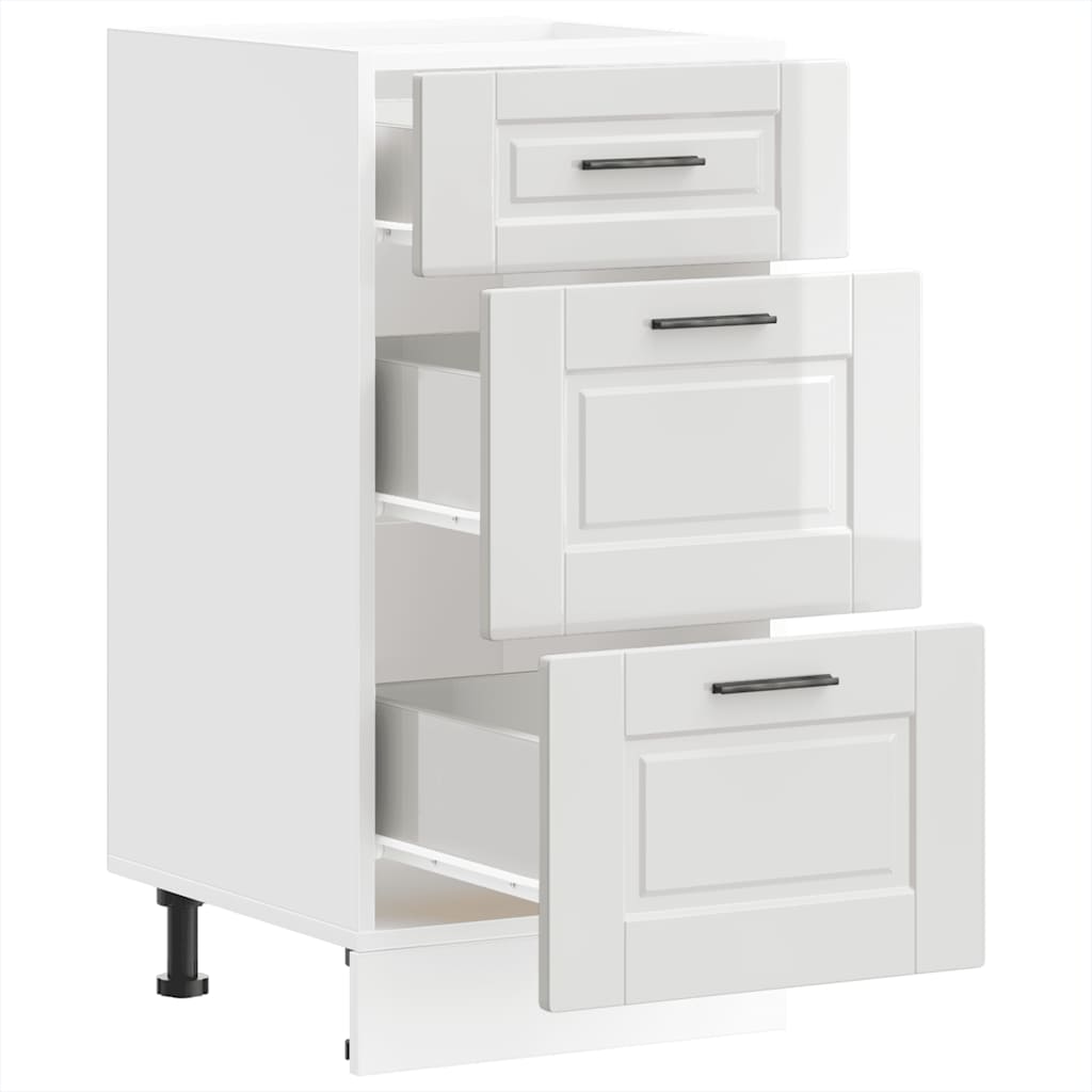 Base da Cucina Porto Bianco Lucido in Legno Multistrato - homemem39