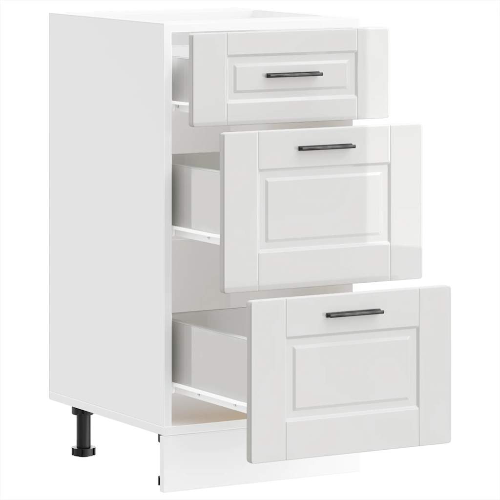 Mobiletto da cucina "Porto" Bianco lucido Legno Ingegnerizzato