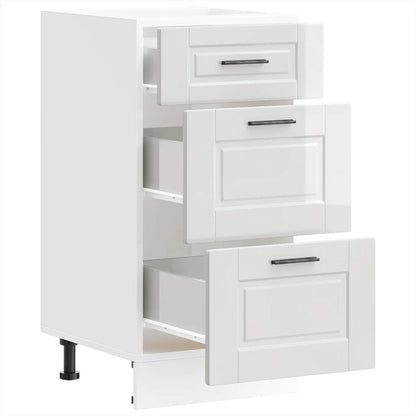 Mobiletto da cucina "Porto" Bianco lucido Legno Ingegnerizzato