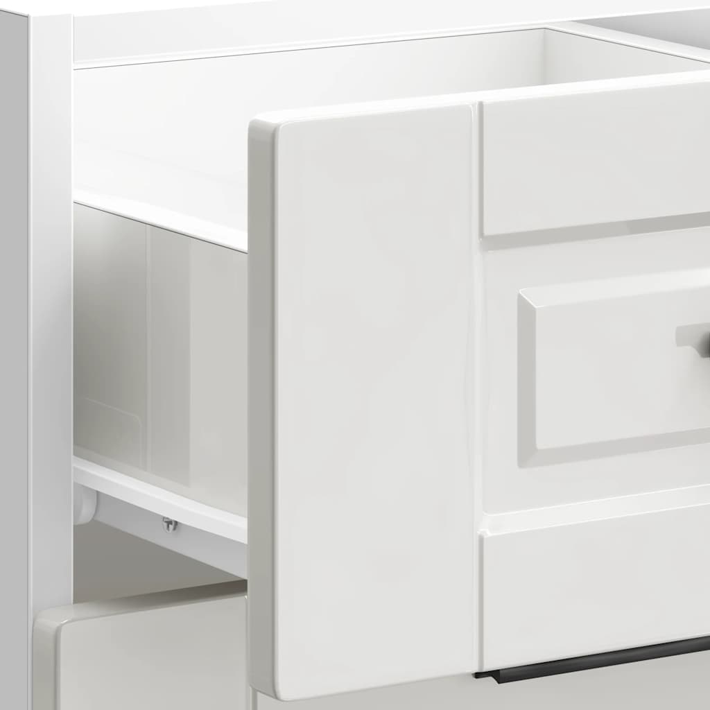 Mobiletto da cucina "Porto" Bianco lucido in legno ingegnerizzato