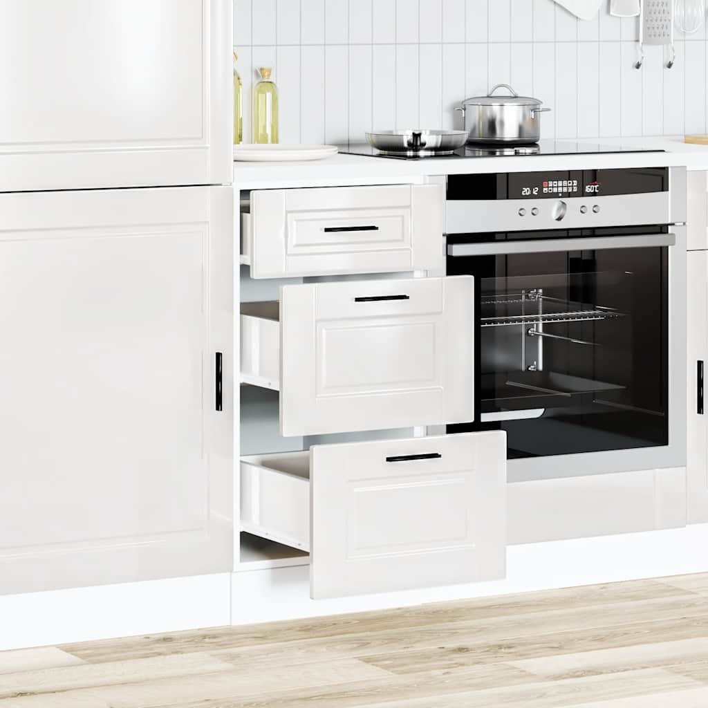 Mobiletto da cucina "Porto" Bianco lucido in legno ingegnerizzato