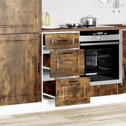 Base da Cucina Porto Rovere Fumo in Legno Multistrato