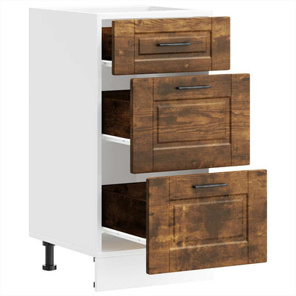 Base da Cucina Porto Rovere Fumo in Legno Multistrato - homemem39