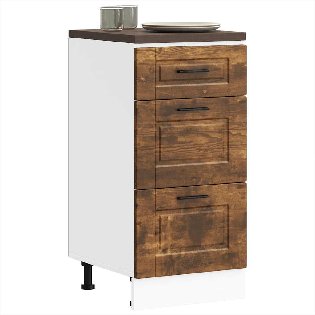 Base da Cucina Porto Rovere Fumo in Legno Multistrato