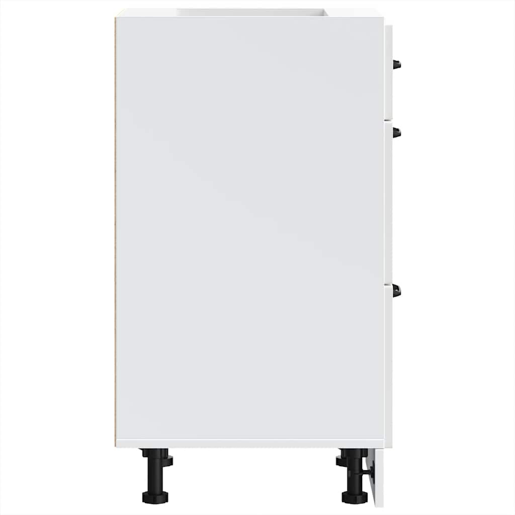 Base da Cucina Lucca Bianco Lucido in Legno Multistrato - homemem39