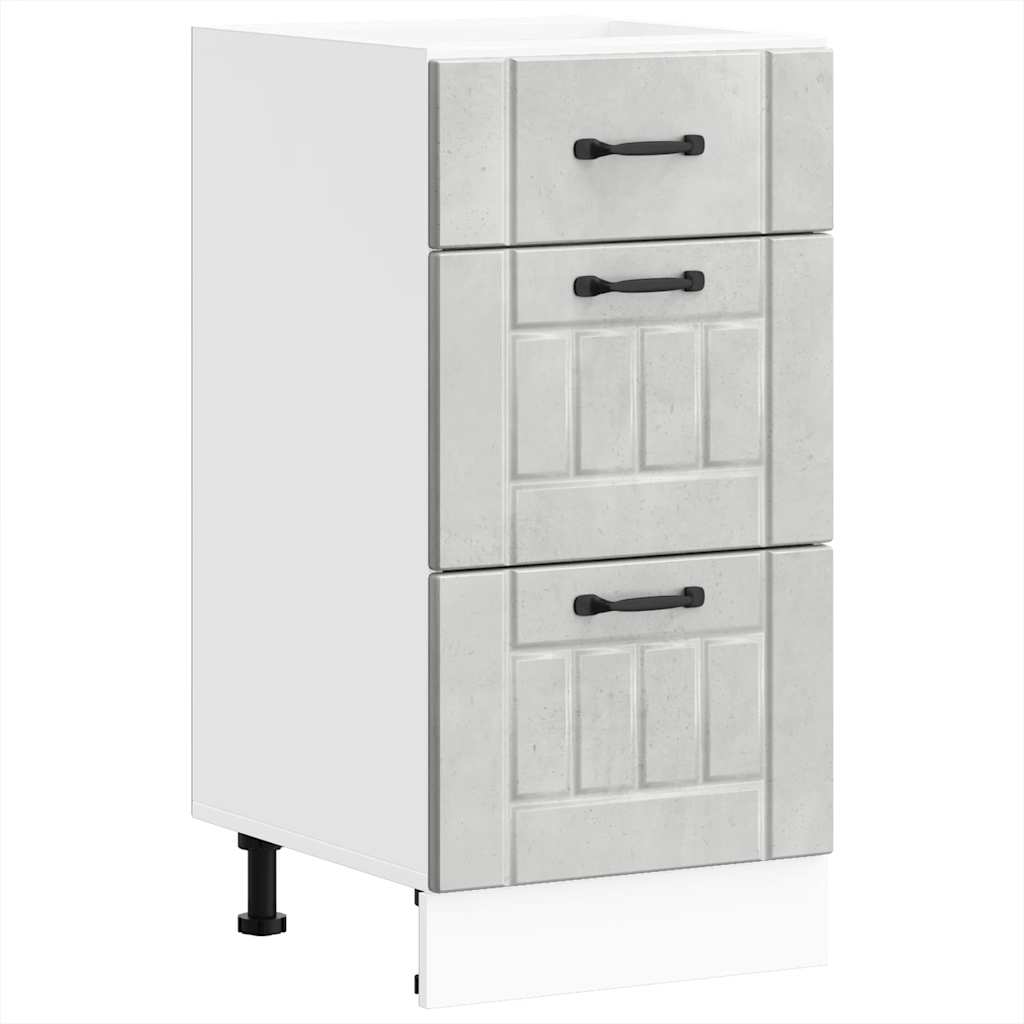 Base da Cucina Lucca Grigio Cemento in Legno Multistrato - homemem39